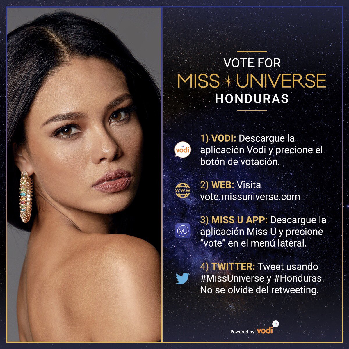 Seguimos apoyando a <a href="/SireyMoran/">Sirey Moran</a>  #MissHonduras #MissUniverse #Honduras