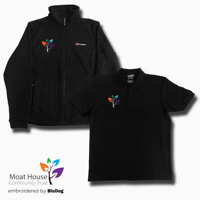 BluDogUK's tweet photo. We have created fleeces and polo shirts for Moat House Trust! All items are embroidered with a custom design. #embroidery https://t.co/nbmKX0STcJ