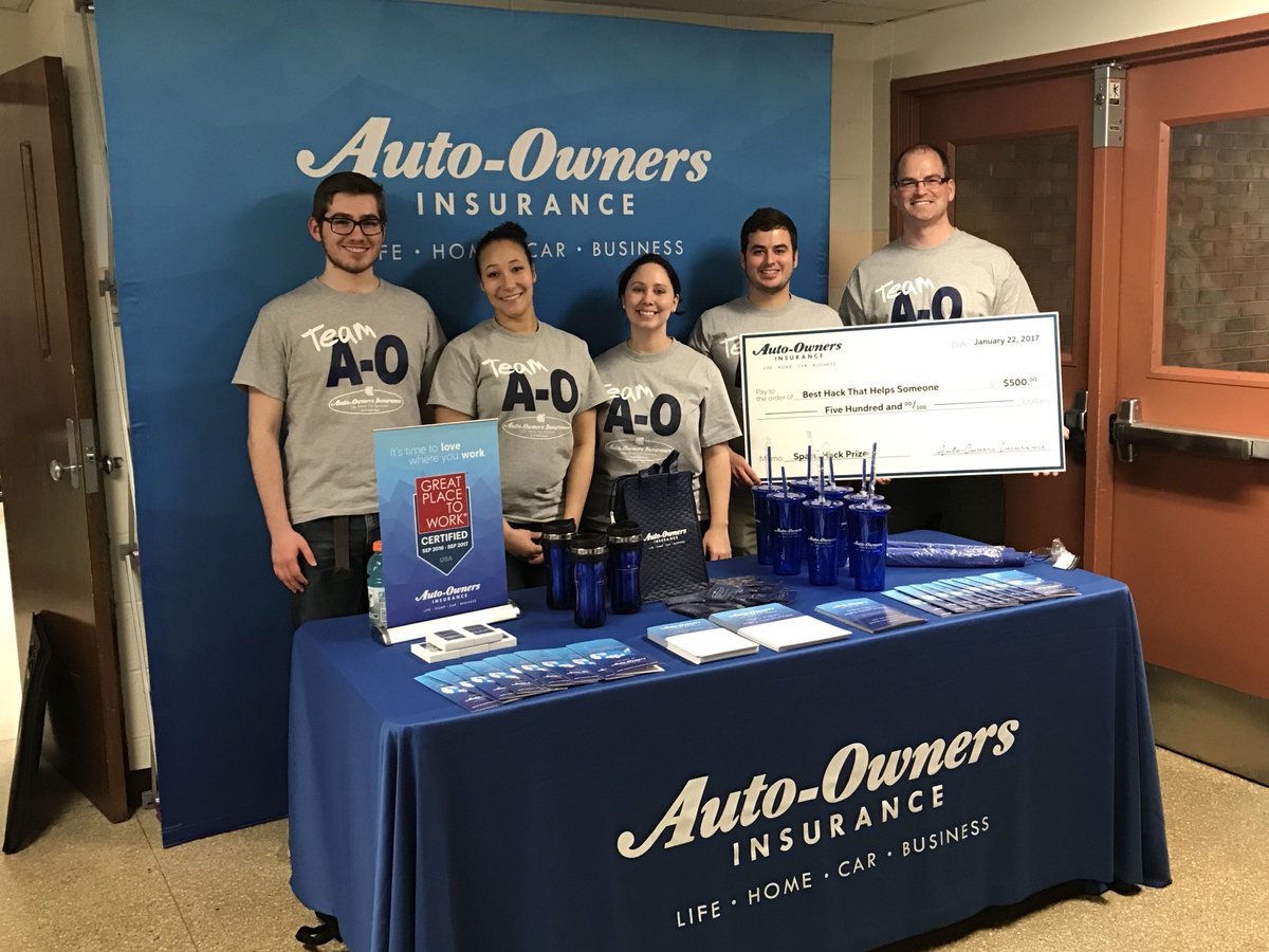 AutoOwnersIns's tweet photo. Congrats to the SpartaHack winners! It was another great year at #SpartaHack #MSU @MSUEngineer https://t.co/41fInFRa7a