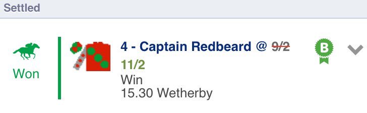 GlassbrookTips's tweet image. And to make matters better so did our 9/2 with a price boost of 11/2.