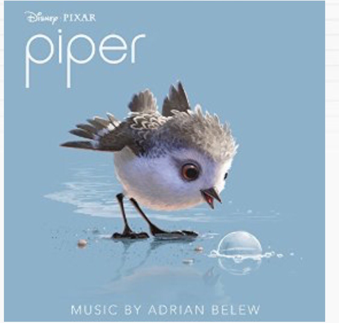 PIPER IS NOMINATED For AN OSCAR.
wow. what a feeling! my first film score!