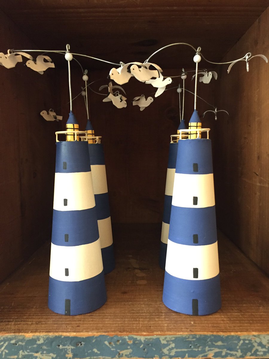 Mini lighthouse and seagulls #lighthouse #seagulls #shop #normanroad #stleonardsonsea