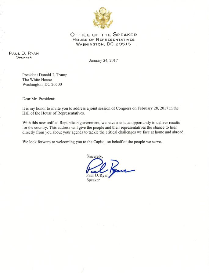 Paul Ryan on Twitter: "Here is the letter I sent this 
