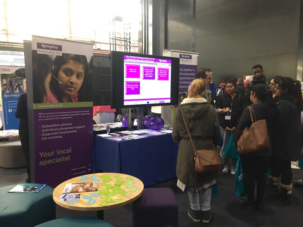 LocalOfferLei's tweet photo. Our partner for the event providing employment advice and guidance @RemployCEO @LocalOfferLei #localofferlive https://t.co/3XSOrvLaDK