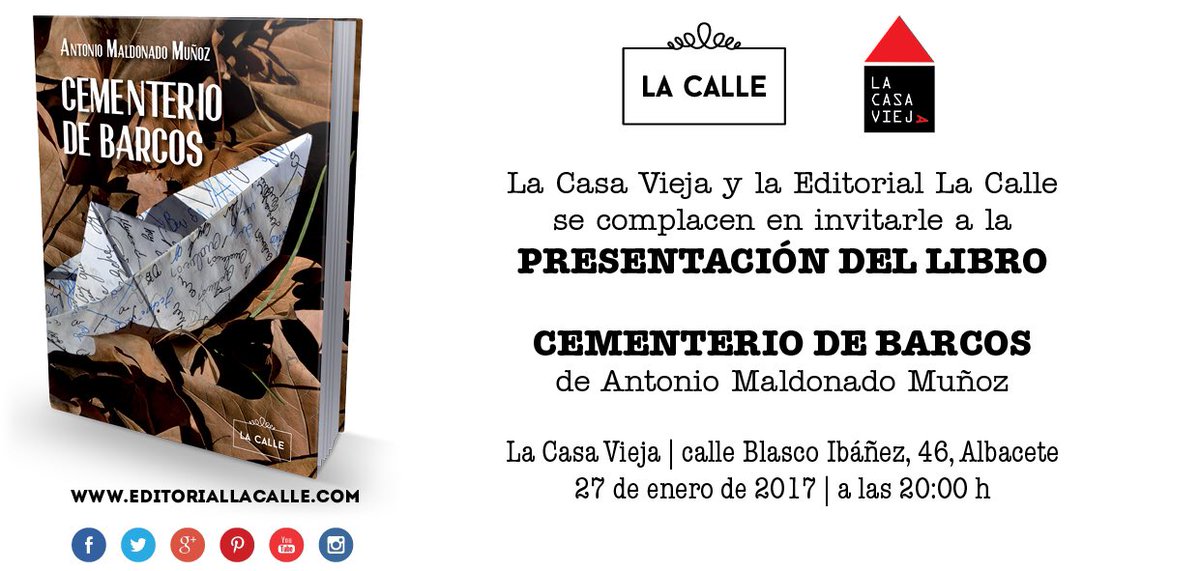 365CosasAB's tweet photo. ¿Te gusta la #poesía ? 😍📖 tu cita es este viernes en @lacasaviejaab con el poeta manchego @el_mal_donado y su #CementeriodeBarcos https://t.co/CMnqG0olbd