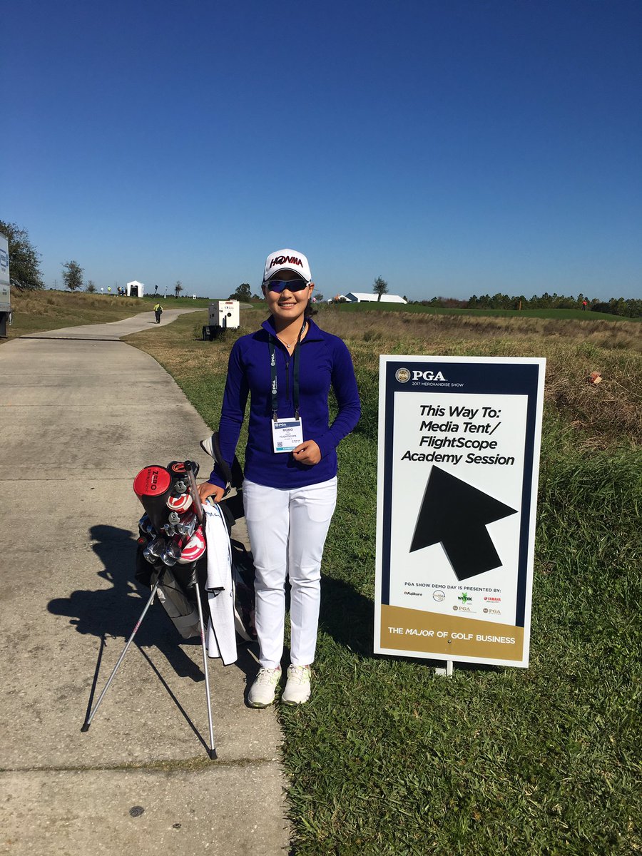 Momo Du National team China off to demonstrate her great swing <a href="/FlightScopeGolf/">FlightScope Golf</a> academy <a href="/MikeAdamsGolf/">Mike Adams Golf</a> <a href="/johnson_henri/">Henri Johnson</a>