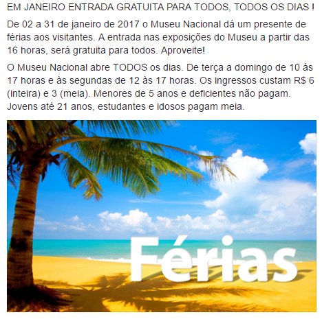 MuseuNacional's tweet photo. EM JANEIRO O MUSEU NACIONAL TEM ENTRADA GRATUITA PARA TODOS, TODOS OS DIAS, A PARTIR DAS 16 HORAS https://t.co/7aQCsx4ZbL