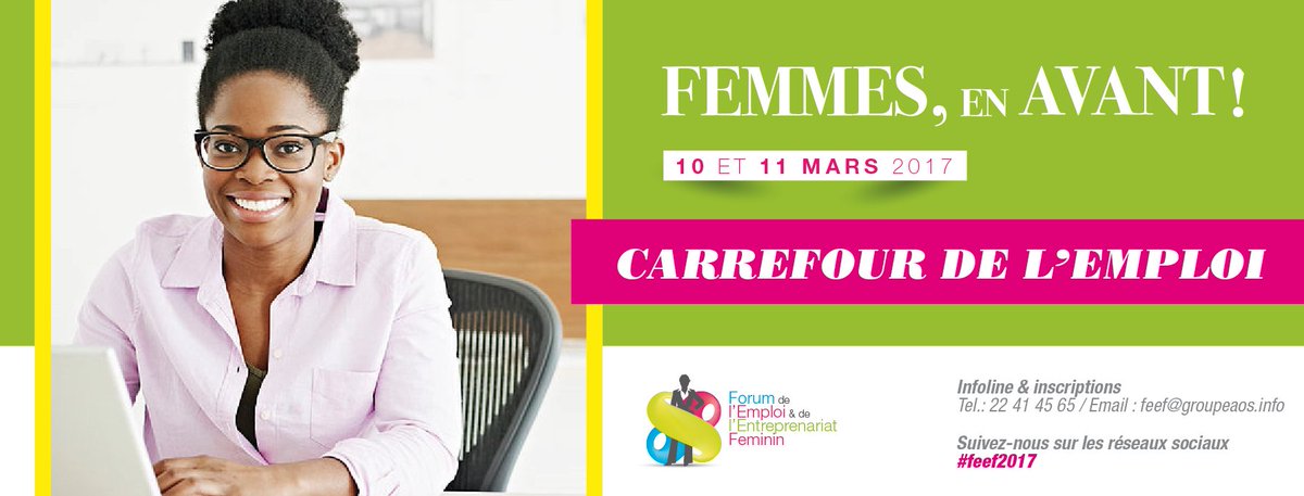 aosabidjan's tweet photo. Décrochez un #job au Carrefour de l'#Emploi les 10 &amp; 11 Mars prochain muni de ton #CV. Inscription: https://t.co/tCojNeHpLP #RT #FEEF2017 https://t.co/2VIw4rV0nT