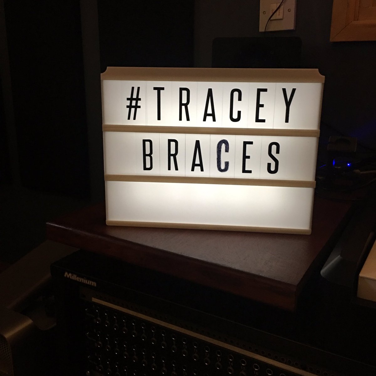 GingerDogUK's tweet photo. #LastDay #RecordingStudio #GingerDogRecords @TraceyShield we're going to miss you! #TraceyBraces https://t.co/ToR3QpYcgc