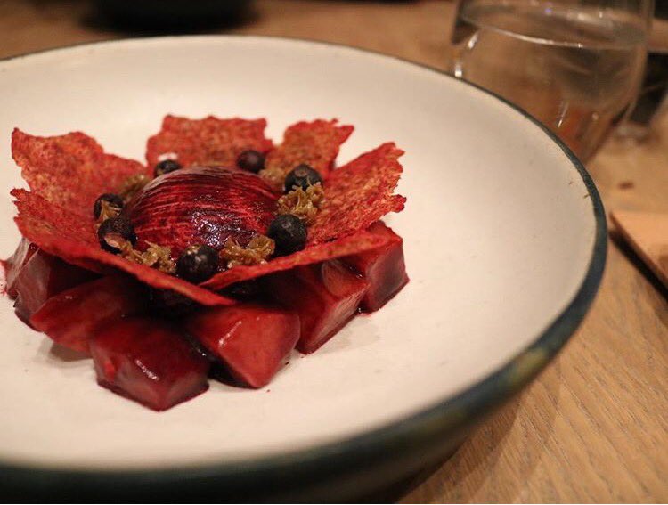 108 on Twitter "One of our current desserts; pineapple weed parfait with baked apples and a