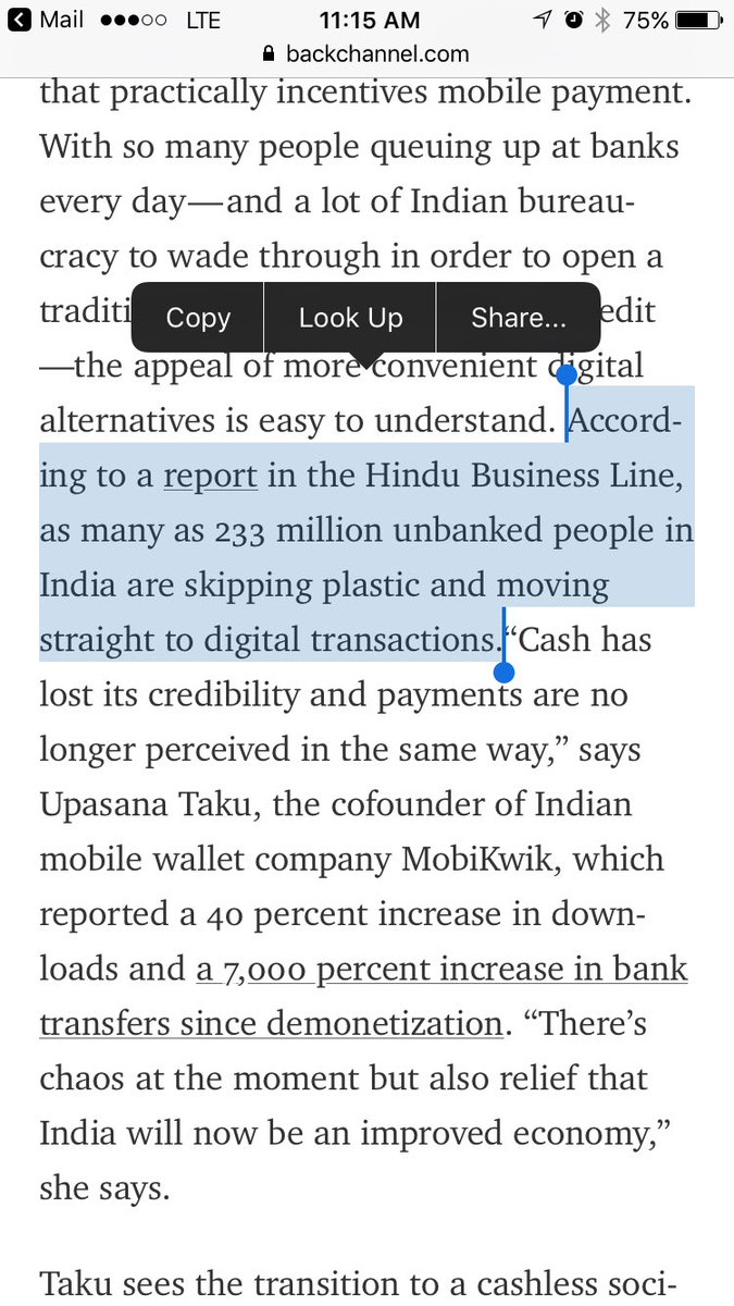 babar_khan0316's tweet photo. Staggering numbers... leapfrogging an entire generation of payment vehicles... #DeMonetisation @Paytm @barefootvc https://t.co/SsQXIP7Q7F