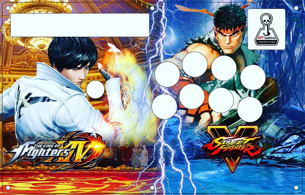 HC_Customs's tweet photo. Coming soon #ArtRepellentLiquids based on #KOFXIV &amp; #SFV for #Hori #SoulCalibur edition #red #blue #ryu #kyo #FightingCrossGene #FightStick https://t.co/lrikjHZh0G