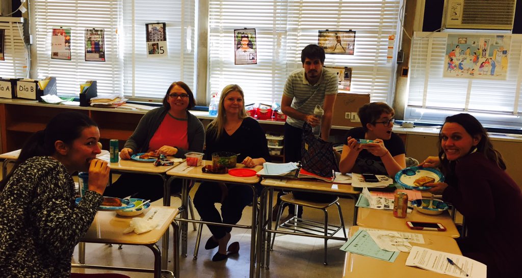 #ptap World Lang dept is Souper! Enjoying their reward lunch for perfect teacher attendance! #workhardbenice