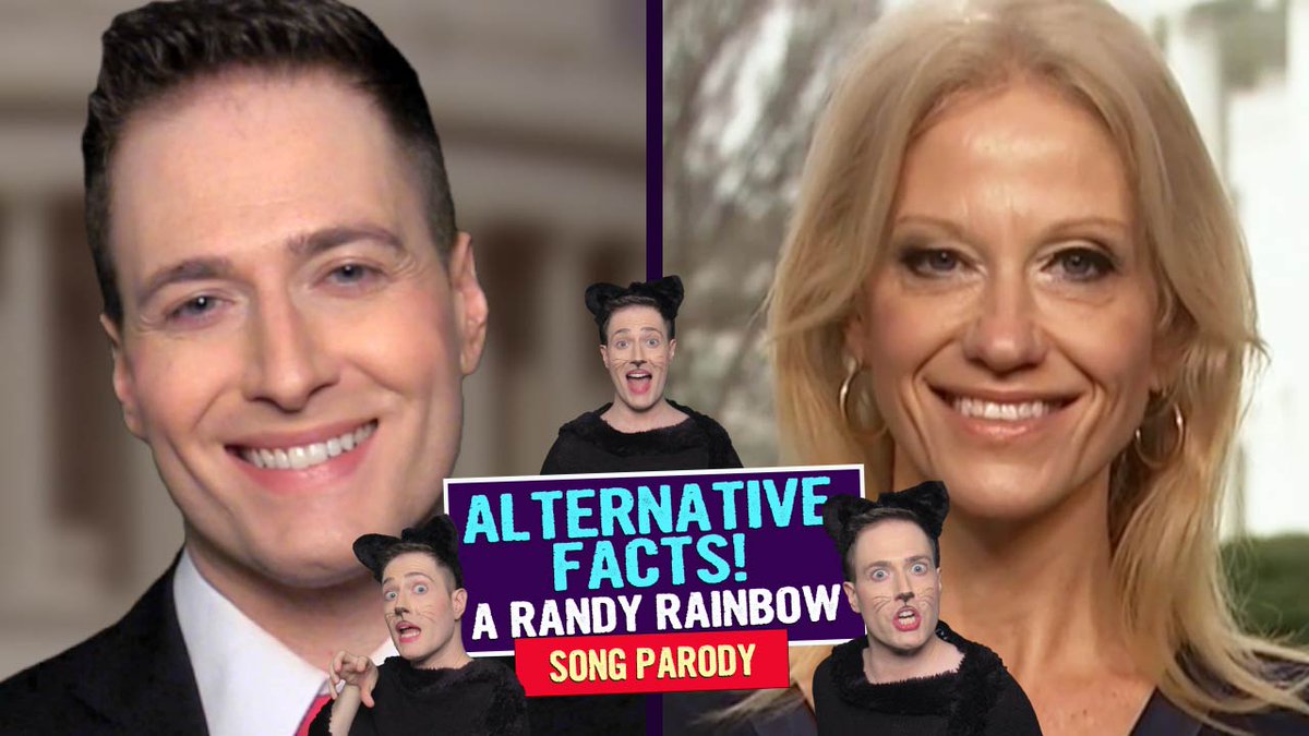 RandyRainbow's tweet photo. NEW VIDEO! 😽 #AlternativeFacts #AlternativeFactsAreNotFacts #AlternativeFact https://t.co/c8oWRurOfV https://t.co/G23dQ34pbD