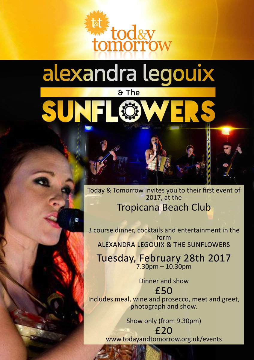 Legouix's tweet photo. Happy to announce @ALnSunflowers will support @BGT Beyonce @AaronCarty at this fab eve @todayandtomo1 ticket deets:https://t.co/56gdqGKKQ0 🤗 https://t.co/vXsAsK1TL6