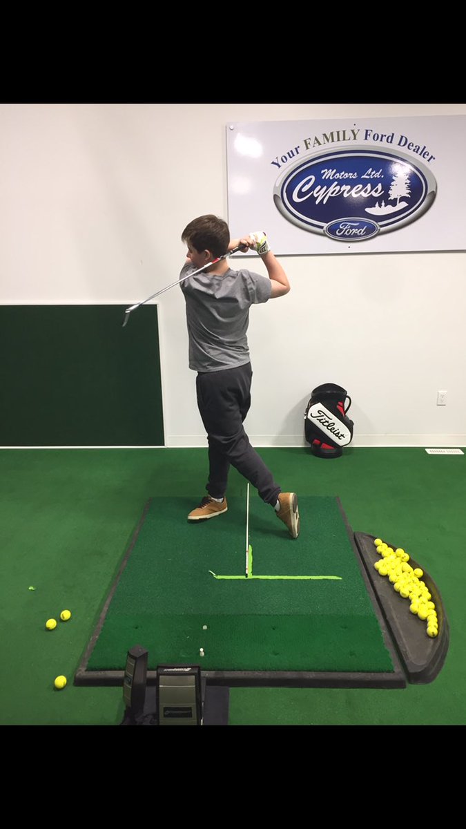 May be snowing outside but <a href="/griffin_93/">griffinvwil</a> is working on his game today with <a href="/chambersgolf/">Jeff Chambers Golf</a> in the Hitting Facility #YearRoundPractice