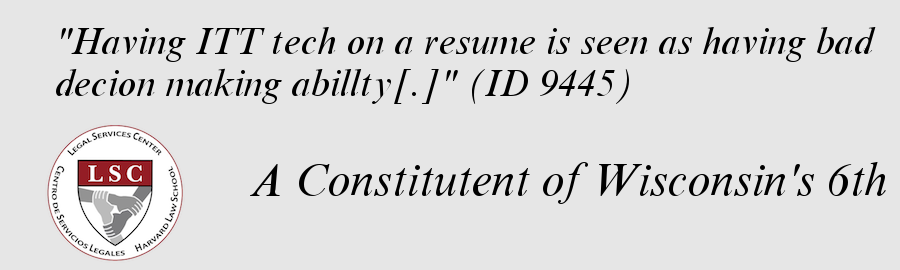 LSCatHarvardLaw's tweet photo. @RepGrothman Testimony abt #TheRealITT frm your constituents RT @USEdGov if you support ITT students #4Profit https://t.co/gmrTaBhKGI https://t.co/f8BqHuDmJc