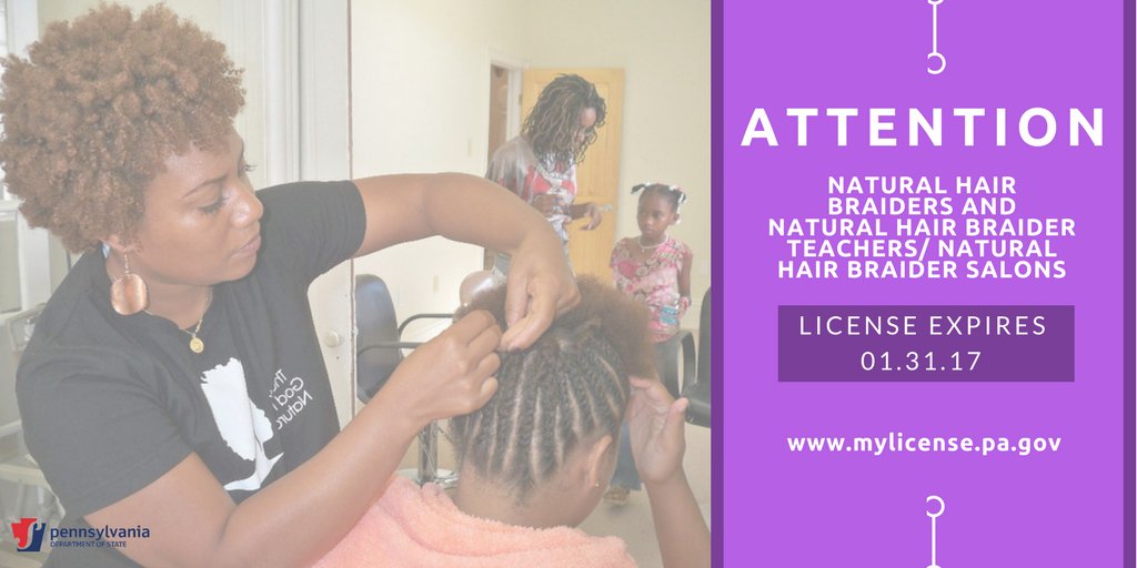 Pa Department Of State On Twitter Attn Pa Naturalhair Braiders