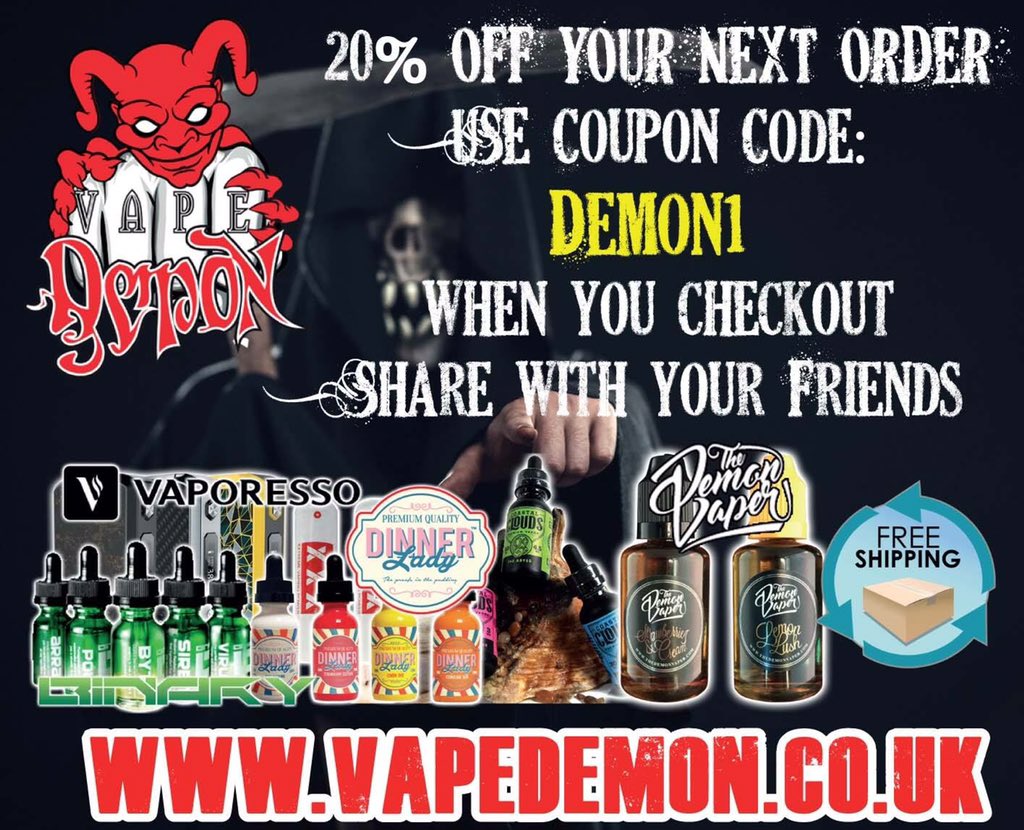 #vapefam Vape Dinner Lady available from <a href="/VapeDemon666/">Vape Demon</a> with his manic sale of 20% off with Code DEMON1 at checkout