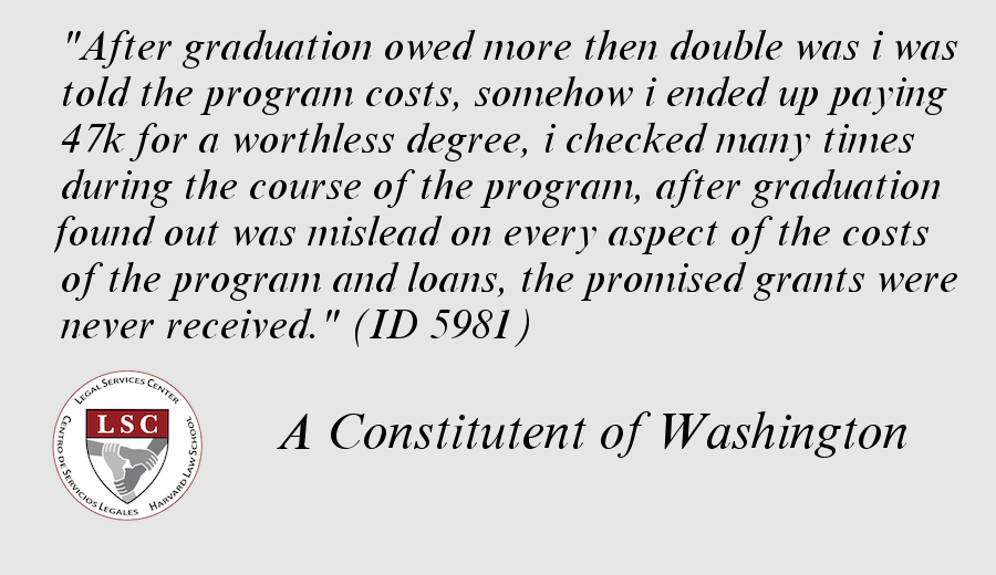 LSCatHarvardLaw's tweet photo. @PattyMurray Testimony abt #TheRealITT frm your constituents RT @USEdGov if you support ITT students #4Profit https://t.co/GuYSQxqIo0 https://t.co/5MdxcDC9MV