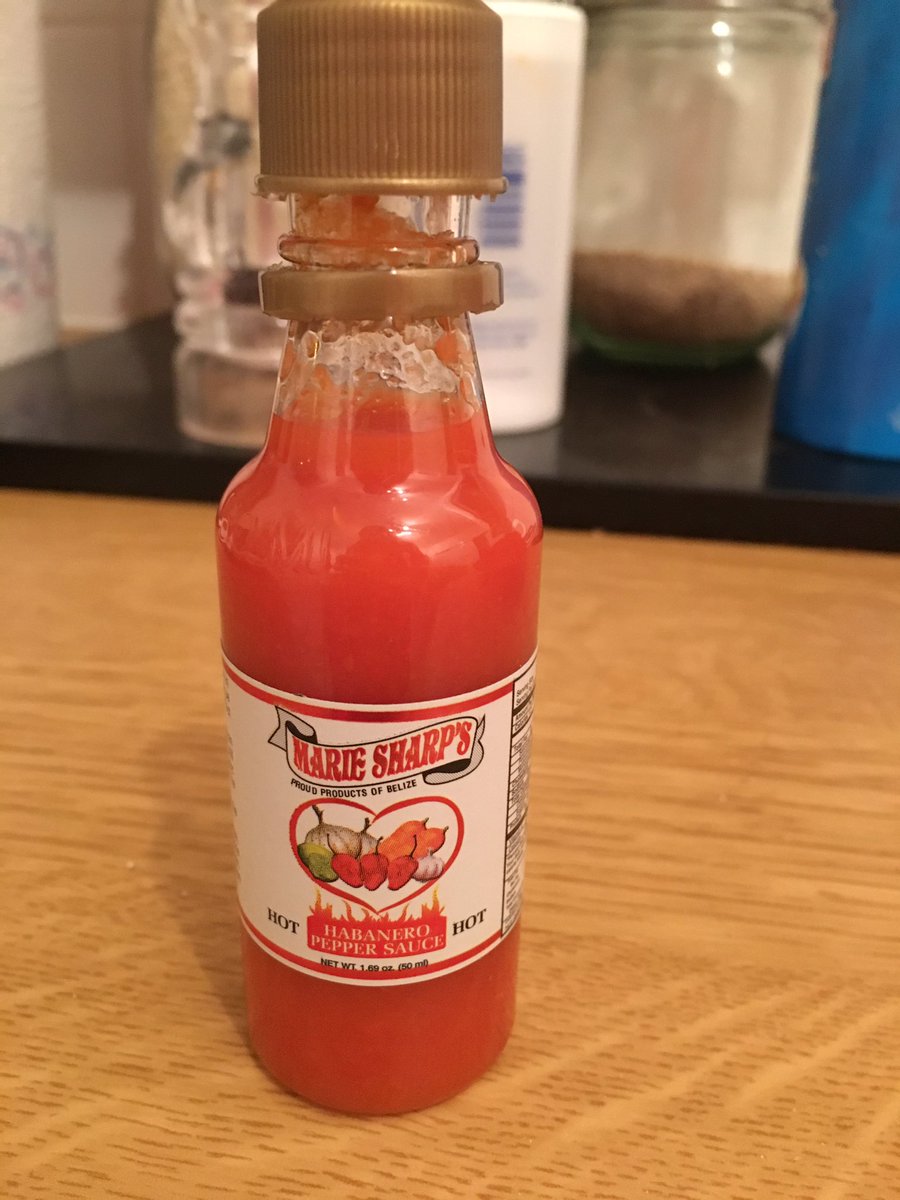 nikkigibson1988's tweet photo. Dad went to the jungle for 3 weeks and brought me back this hot sauce. I think he's trying to kill us @zoebphoto #mouthonfire #nevereatagain https://t.co/RAPsjVne7d