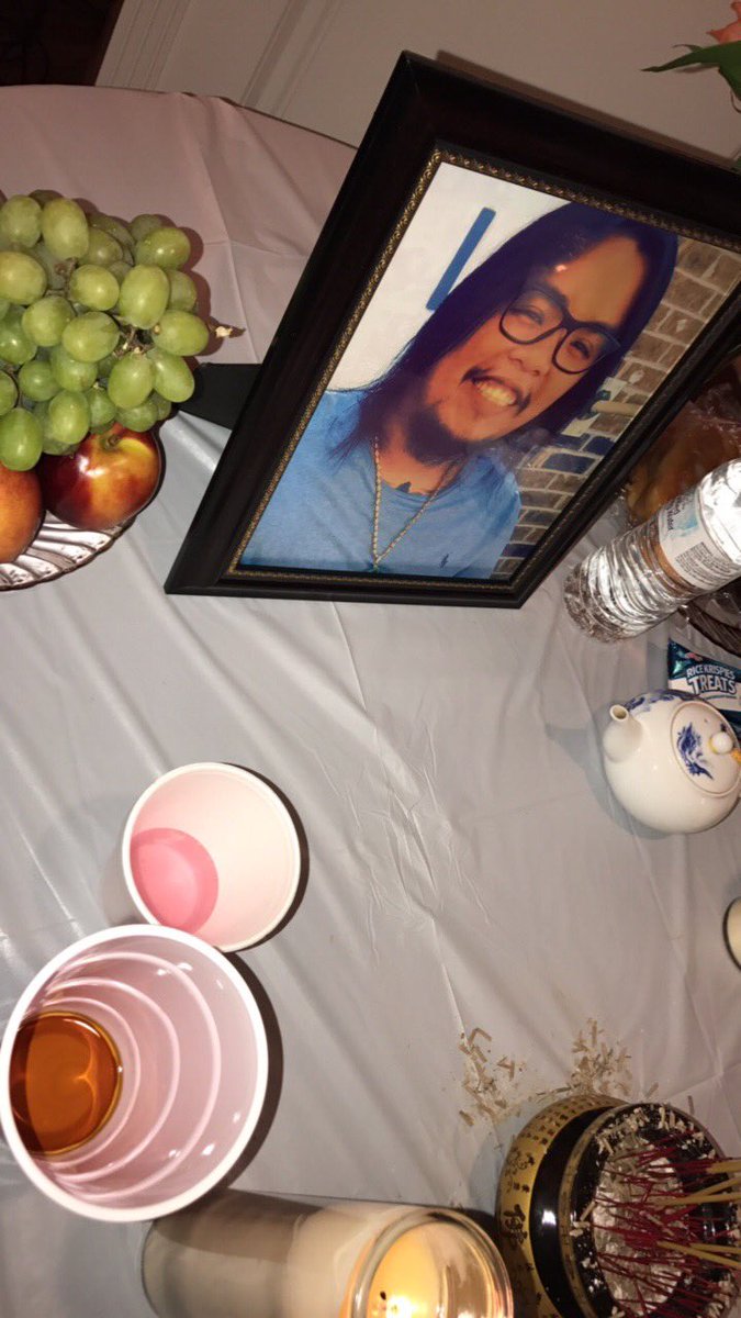 Illumirod's tweet photo. Henny and lean offerings for my dawg he wouldn't want it any other way #LONGLIVEBRUCELEAN https://t.co/FBhILz6J8i