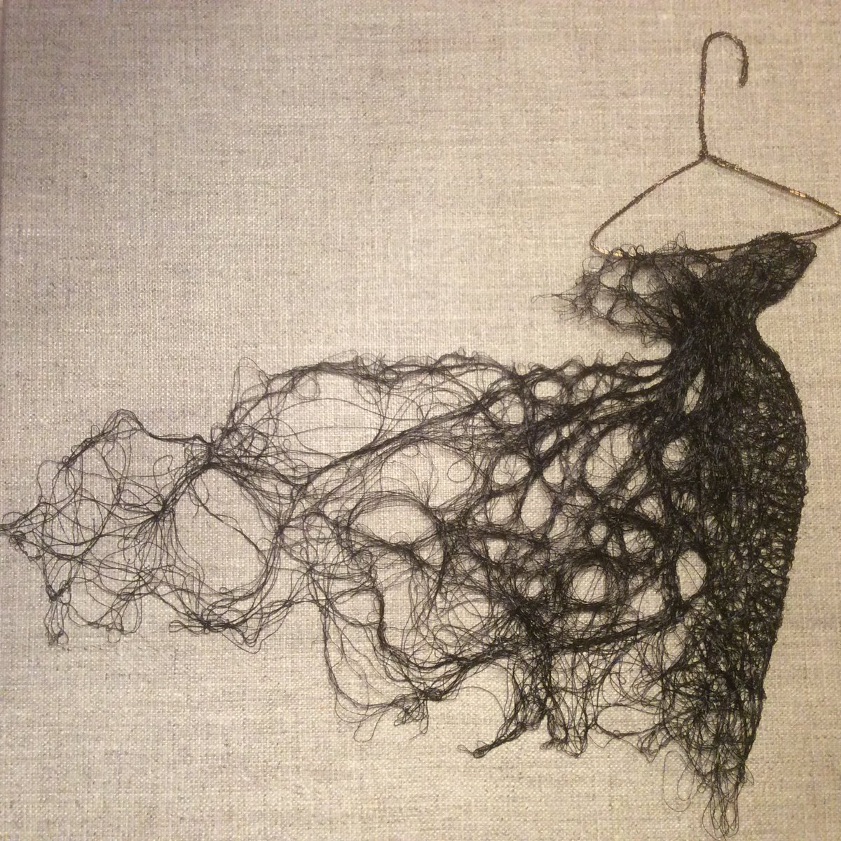 Work in progress wire#manipulated textile#ballgown#embroidery