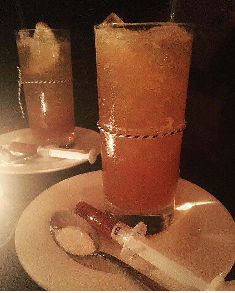 CuckooPrestwich's tweet photo. Hats off to the #Cuckoo Crew for creating the #Trainspotting themed cocktails 👏🏻 (📸 by @gemma_wv on Instagram) 📽🍕🍹🍿 https://t.co/U8Hdmxi1fK