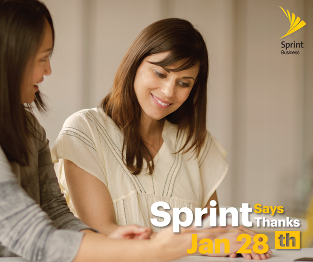 Sprint1900's tweet photo. Make an appointment to come into Sprint Saturday, January 28th for amazing deals for small businesses! #SprintSaysThanks https://t.co/ni4nTVHKLc