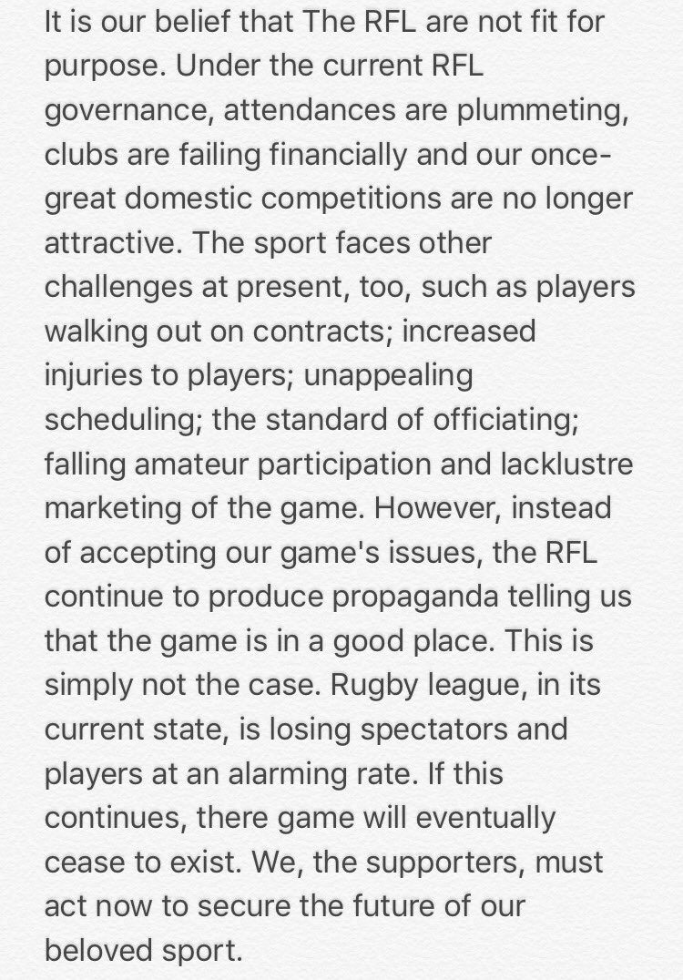 UKRLTrust's tweet photo. Here is our mission for the foreseeable future- real change to rugby league in the UK for the good of the sport. We ask for your support https://t.co/hkmK3RCFCO
