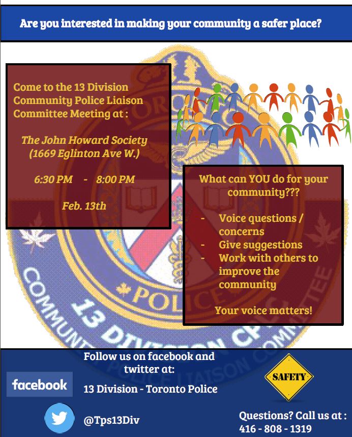 TPS13Div's tweet photo. Save the date. Our next #D13CPLC meeting is Feb 13th. #workingtogether for #safer #communities https://t.co/Xn5uYKUCLi