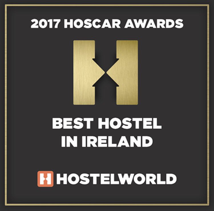 GalwayHostel's tweet photo. Galway City Hostel is officially the BEST HOSTEL IN IRELAND 2017 !Thank you to our amazing team for making this happen! 2nd year in a row✌️️ https://t.co/wiNsKoI3G6