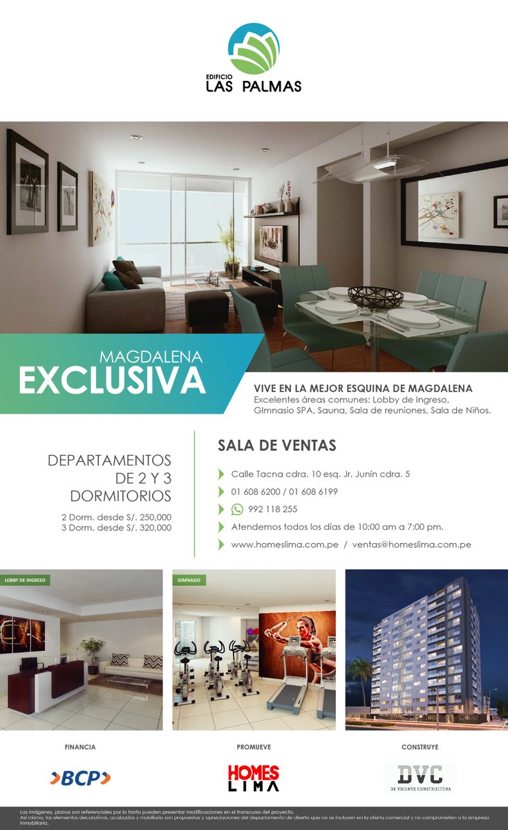 HomesLima's tweet photo. Departamentos en MAGDALENA de 3 dormitorios desde S/. 320,000
No dejes pasar esta gran oportunidad!!
😊🙂🏢 https://t.co/MTLKuK12O3