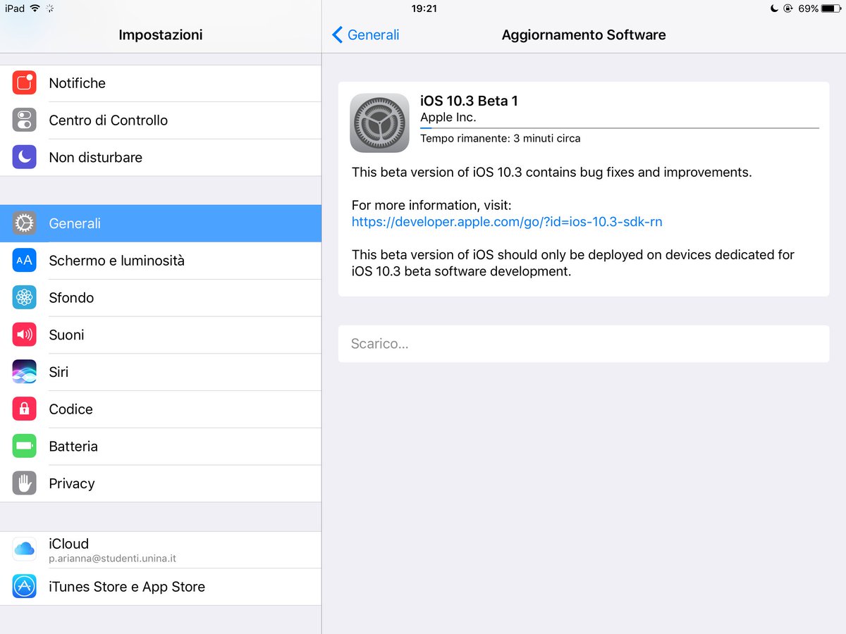 Pier_L93's tweet image. #iOS103DevBeta1 
Grazie a @domenicopanacea