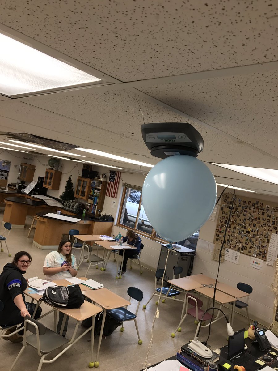 MarkSheler's tweet photo. I finally figured out how to measure the weight of a helium balloon!! https://t.co/exNMabezot