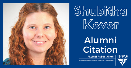 mastodonalumni's tweet photo. Another winner coming at you! Congratulations Shubitha Kever for winning the Alumni Citation award! #ipfwalumni https://t.co/McZjUghbef