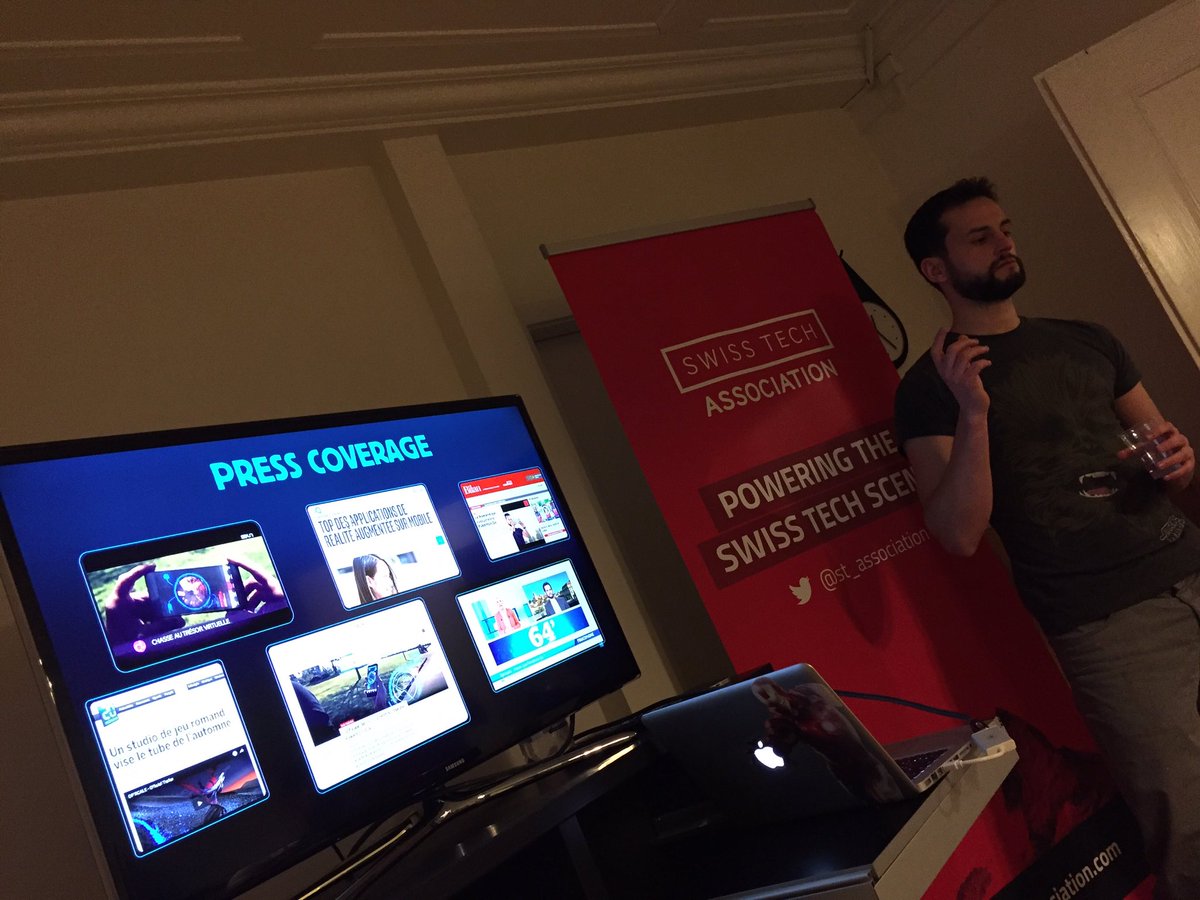 twenster's tweet photo. #opticale profite de la sortie de #PokemonGo pour montrer qu'il y a des jeux suisse qui viennent derrière ! #swisstechtalks #bern https://t.co/gddWAHR4H1