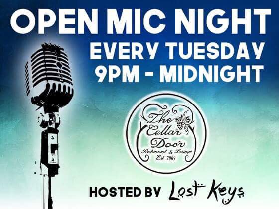 We are hosting open mic night at <a href="/CellarDoorFred/">Cellar Door Fred</a> every Tuesday night starting tonight!! So bring your tunes!!