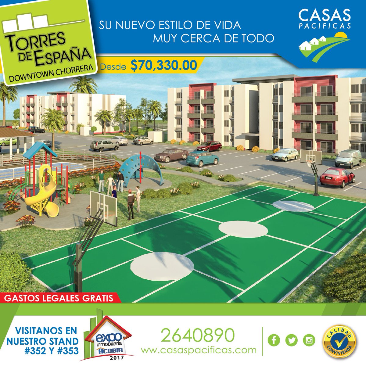 TORRES DE ESPAÑA en downtown Chorrera tiene el apartamento que estabas buscando. ¡Visítanos en Acobir y sepáralo ya!  264-0890  396-6474/75