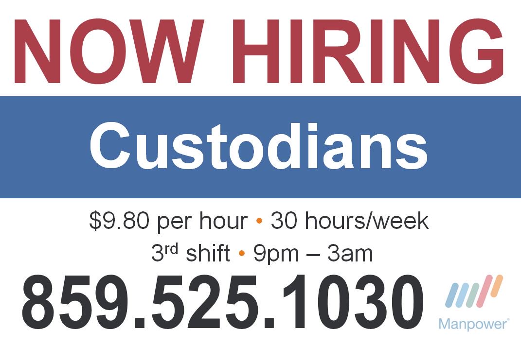 Do you have Janitorial Experience? <a href="/Manpower_KY/">Manpower Florence</a> is seeking custodians who will work 30 hours/week. Call 859-525-1030 to apply! #hiring