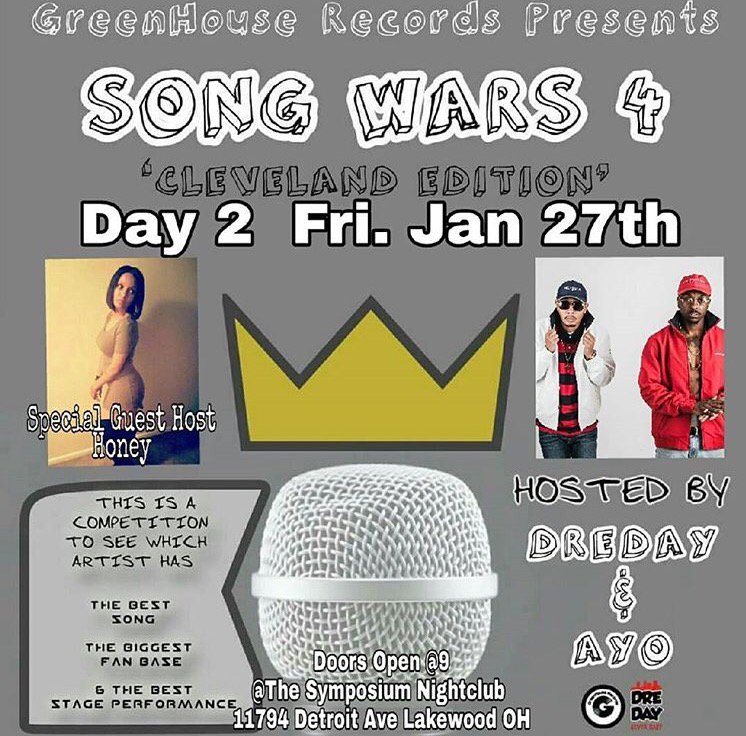 #SongWars4 

Great opportunity to perform and win prizes! 

Contact <a href="/DREDAY4EVERBABY/">Dreday 4ever baby</a> for more info!

#YesterdaysNothing / @Yesterdays0