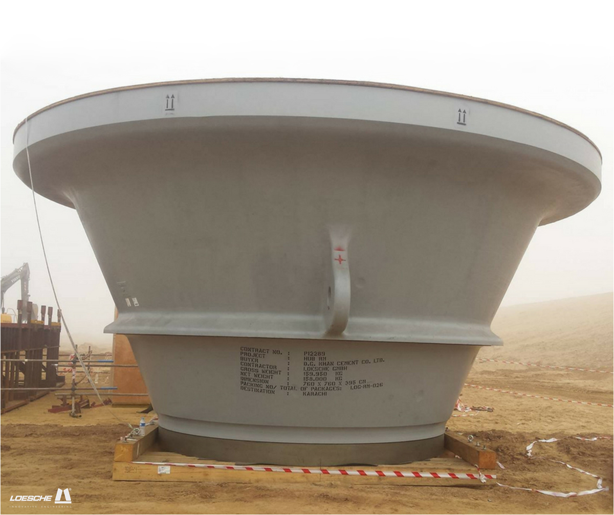 LoescheGroup's tweet photo. Arrival of the grinding table of the LOESCHE #RawMill type LM 72.5 at D.G. Khan #Cement Hub Project #Pakistan | #VerticalRollerMill #Stories https://t.co/Hx8sTMSAfp