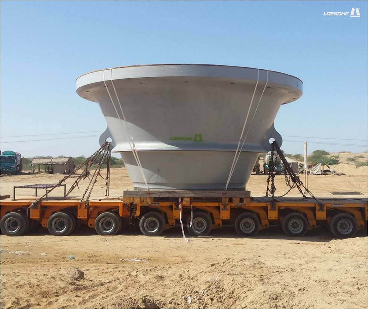 LoescheGroup's tweet photo. Arrival of the grinding table of the LOESCHE #RawMill type LM 72.5 at D.G. Khan #Cement Hub Project #Pakistan | #VerticalRollerMill #Stories https://t.co/Hx8sTMSAfp