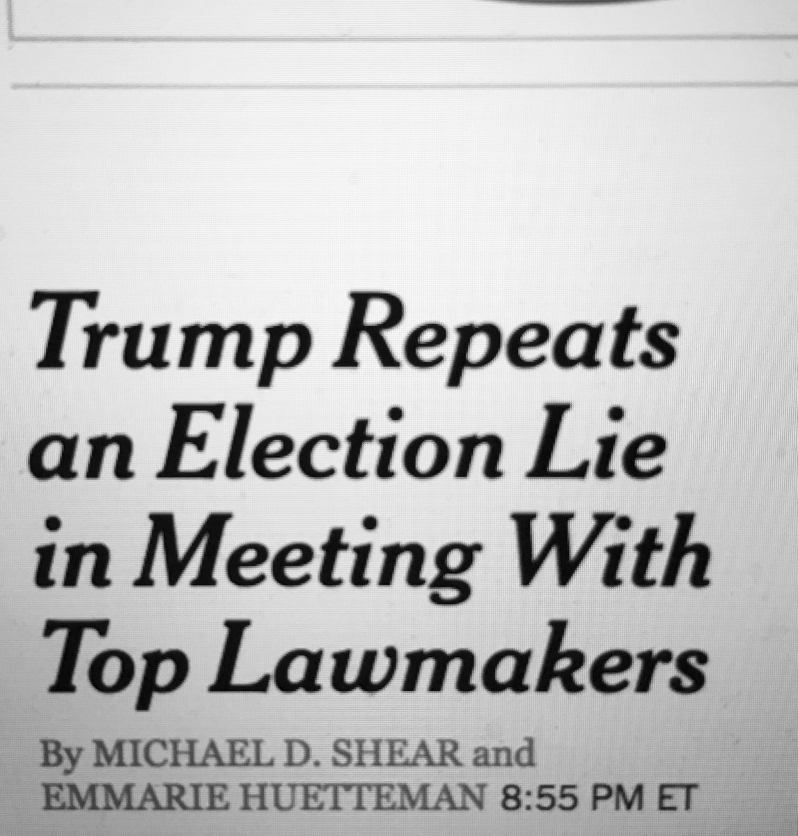 GeorgeLakoff's tweet photo. This is how you do it. Call a lie a lie. 
Thank you, @nytimes https://t.co/o0tNanfKdN