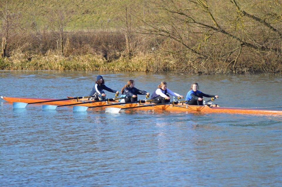The junior girls in action at Northampton Head on Saturday.... #rowing #sculling #juniorrowing