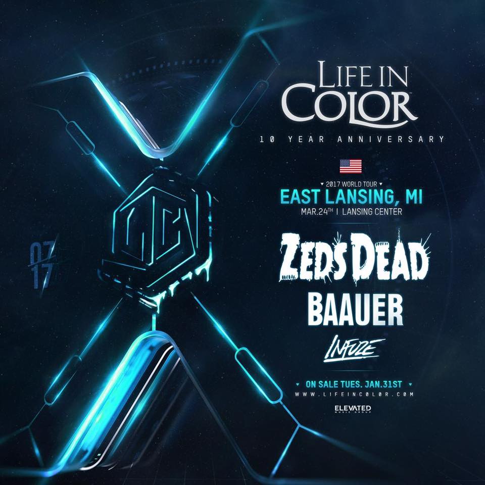 IkonicSound's tweet photo. @zedsdead, @baauer &amp; @Infuzemusic come to Lansing, MI for Life In Color! https://t.co/lJSmzmtN31