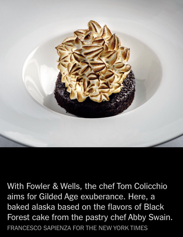 Here's <a href="/swain_abby/">Abby Swain</a>'s baked Alaska from <a href="/fowlerandwells/">Temple Court</a> Pete loved the food (mostly) especially the desserts:  x.com/pete_wells/sta…