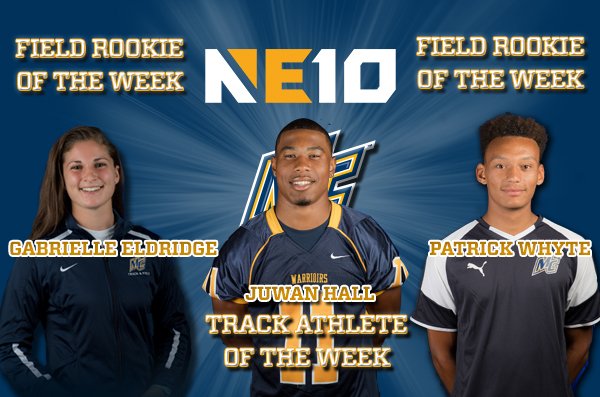 MC_Athletics's tweet photo. T&amp;F: Hall Named #NE10 Track Athlete of the Week, Eldridge and Whyte Earn Field Rookie Honors! #GoMack | https://t.co/avzf4rGd4U https://t.co/Xs9RDrGhLw