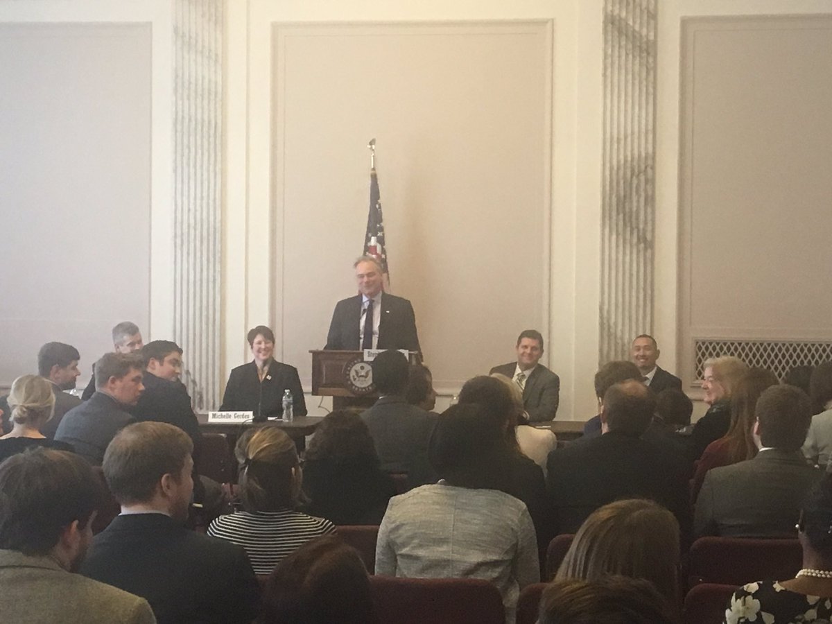 ACTEpolicy's tweet photo. Sen. @timkaine is here to talk about #CareerTechEd -- thank you for your strong leadership! https://t.co/KPql0wurOO