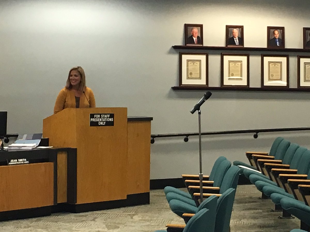 Andrea Banks named new Assistant Principal at Rutherford. <a href="/LCPilson3/">Coy Pilson</a> was quick to get up for pictures.